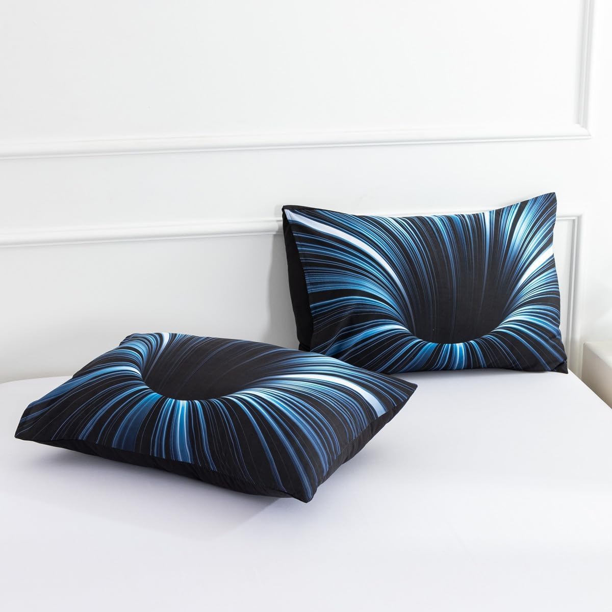 NTBED 3D Geometric Comforter Set for Kids Boys Teens Blue Twin