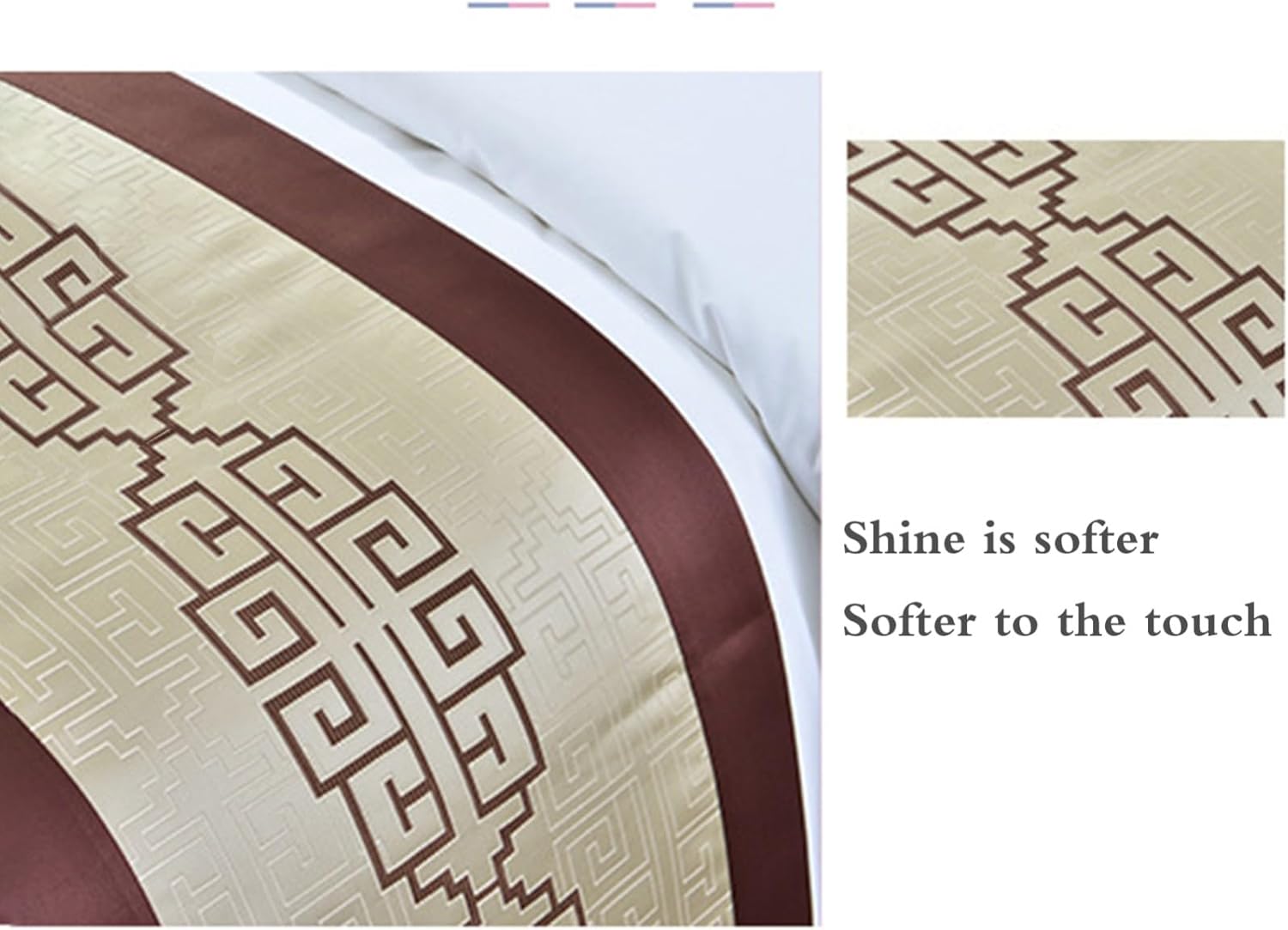Caimcie Textured Bed Runner Scarf for Hotel Bedroom Wedding Room
