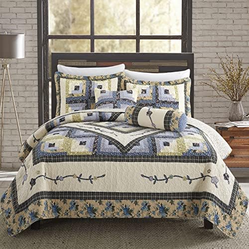 LIRISDOM 3-Piece California King Quilt Set 100 Cotton