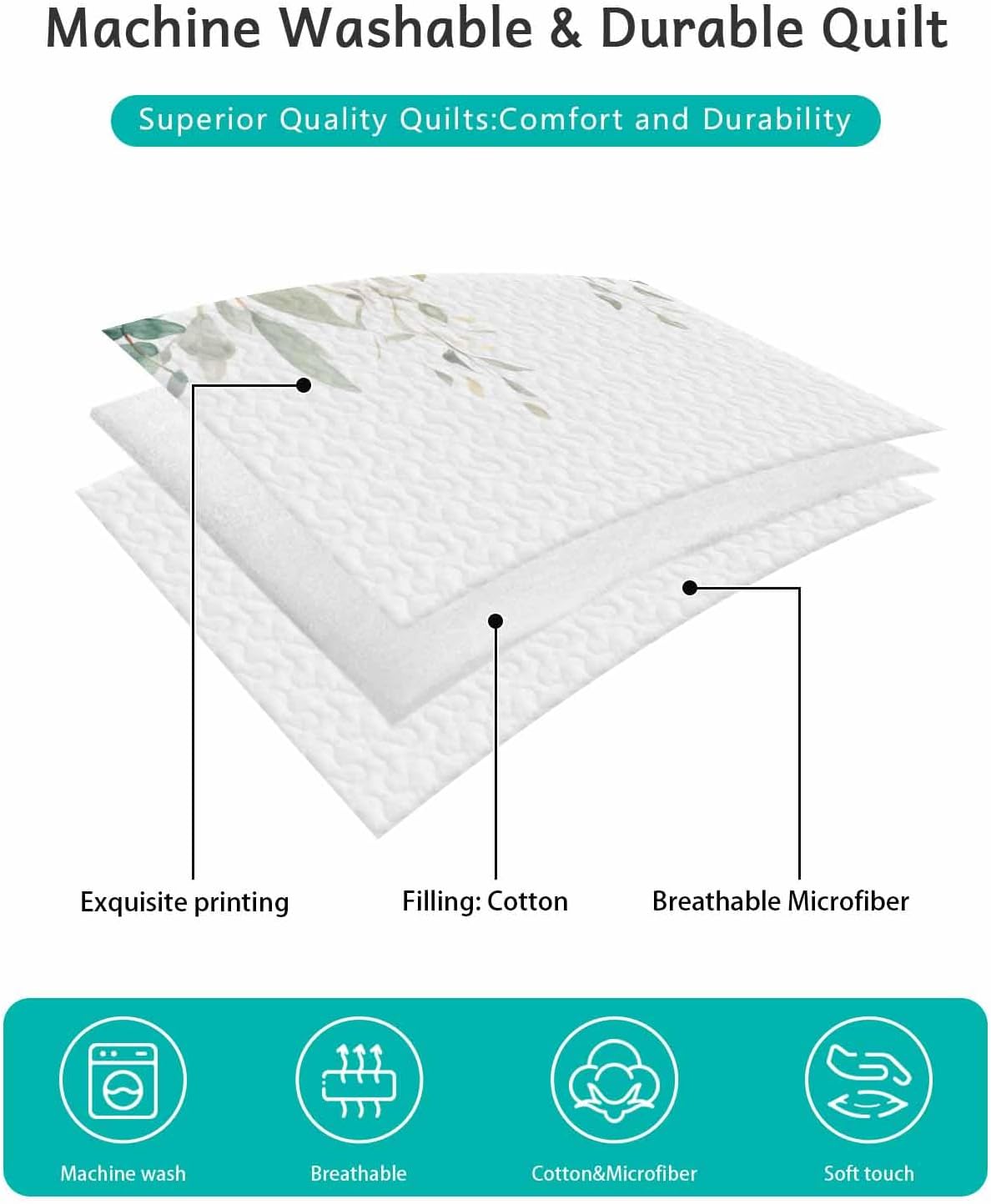 LEOKOTI Twin XL Quilt Set with 2 Pillow Shams 1