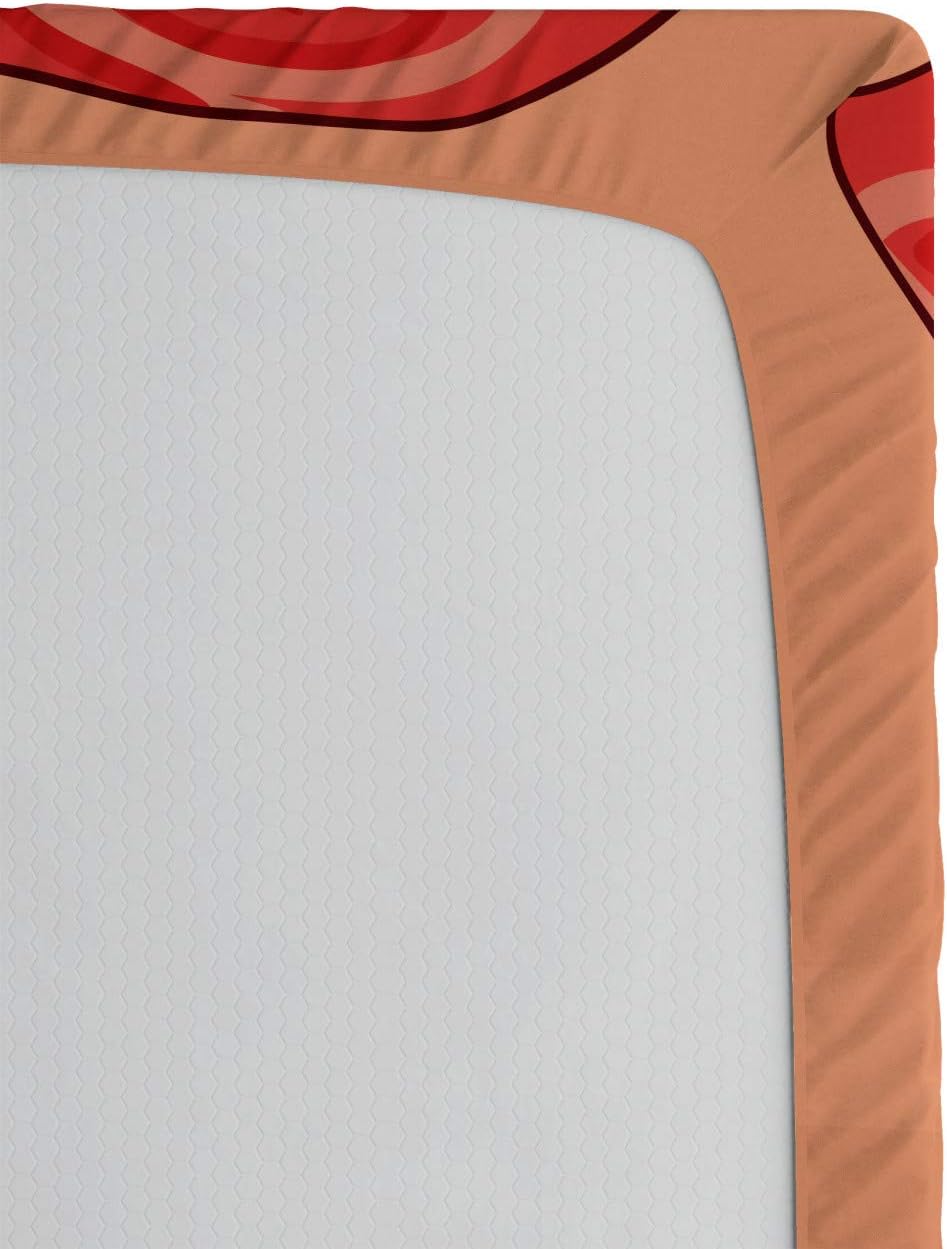Ambesonne African Fitted Sheet Chocolate Salmon California King