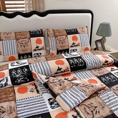 SDY Western Comforter Set Queen with 1 Comforter and 2 Pillowcases