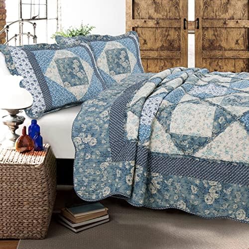 Cozy Line Home Fashions Reversible Cotton Quilt Bedding Set