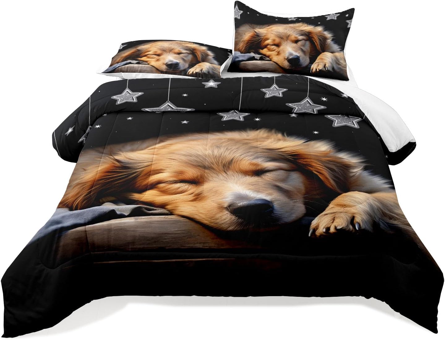 Raphus Cucullatus Dog Print Comforter Set Twin