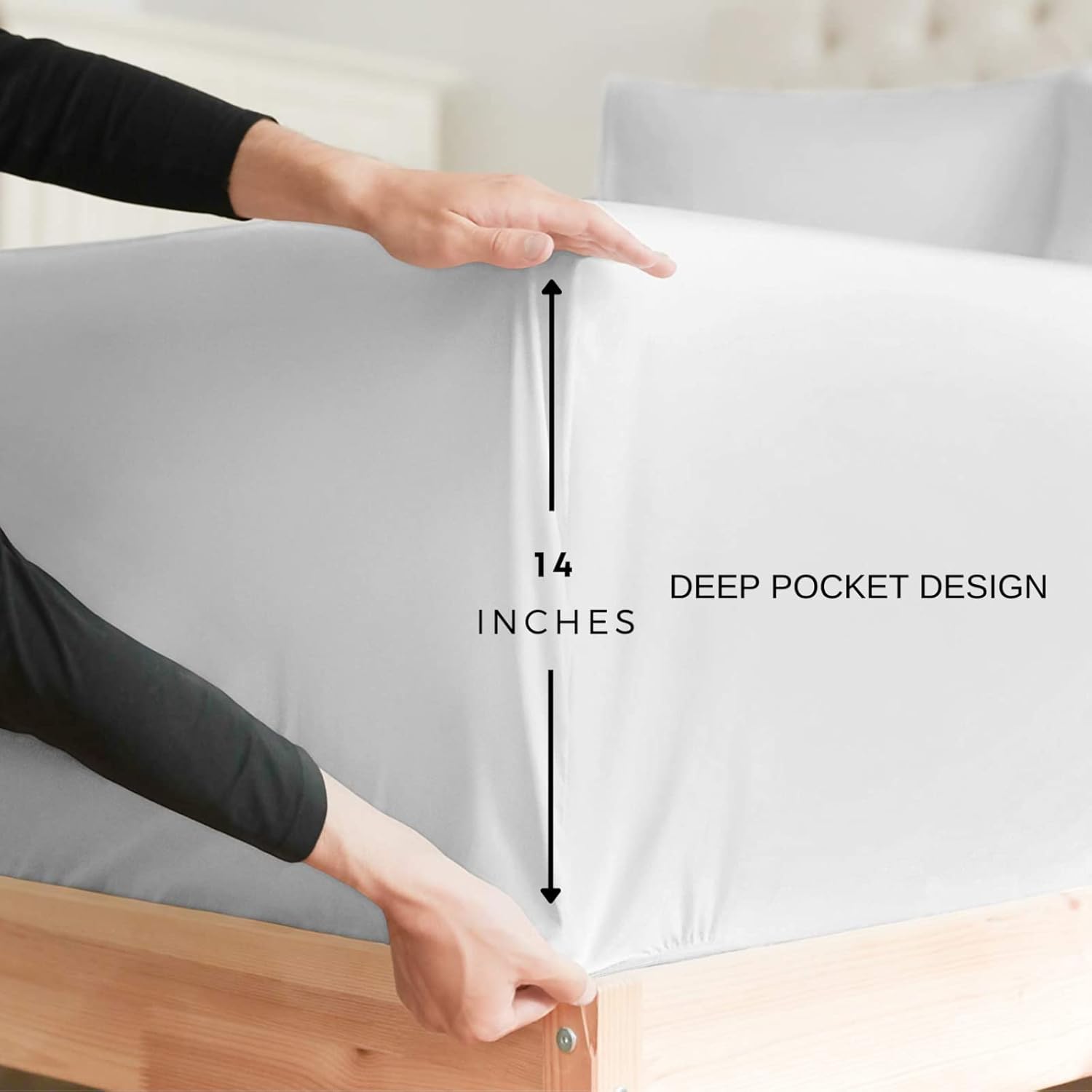 Japanese Sheets California King Set - Patterned Microfiber Sheets Pillowcases Wrinkle Free Soft