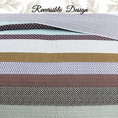 Cozy Line 100 Cotton Reversible Quilt Set