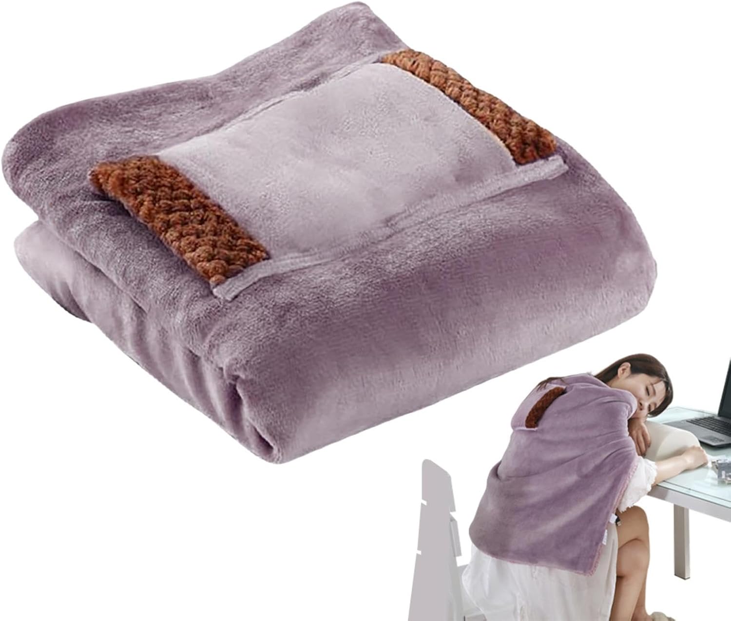USB Rechargeable Electric Throw Blanket with Temperature Control