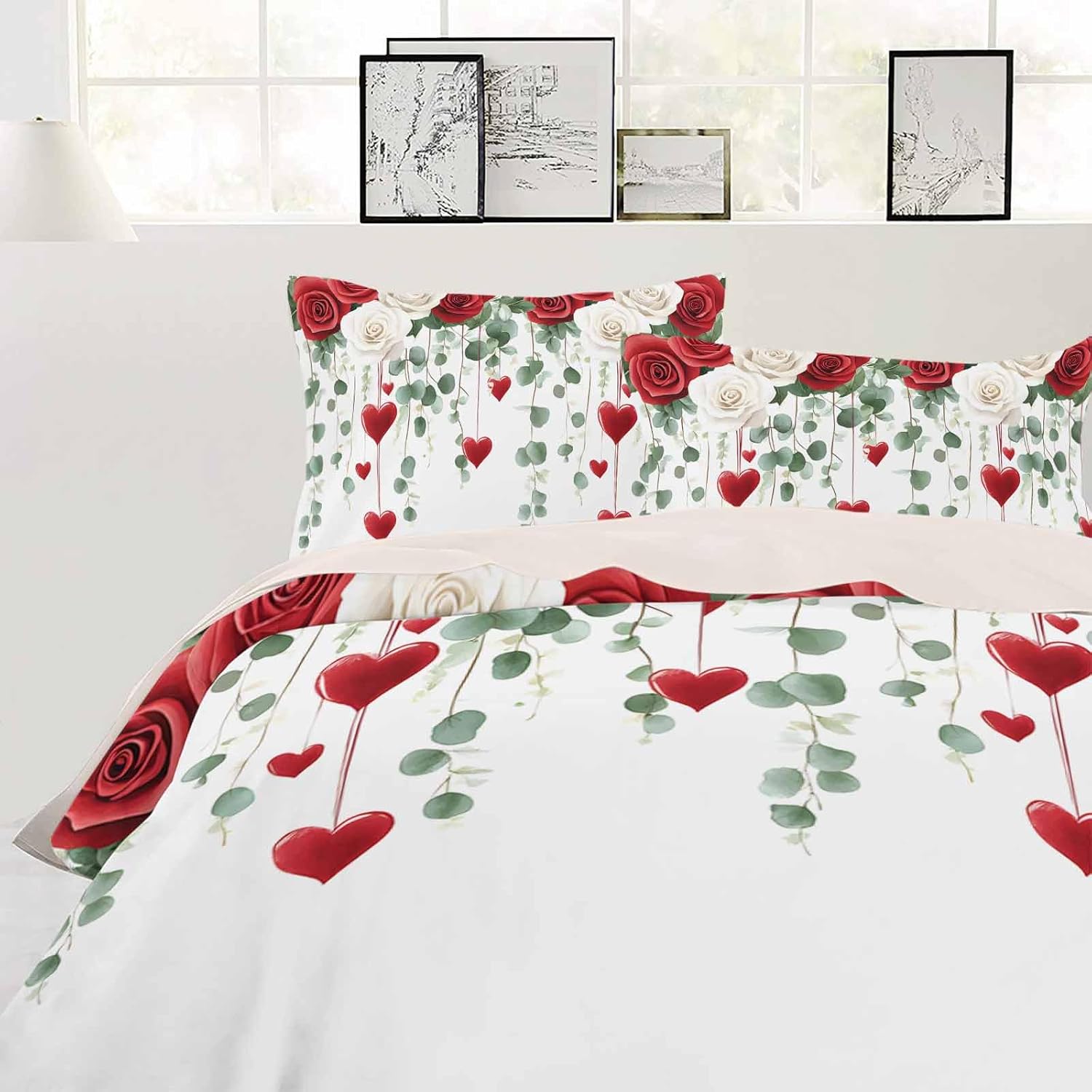 ZOE GARDEN Valentines Bed Duvet Cover Twin Set