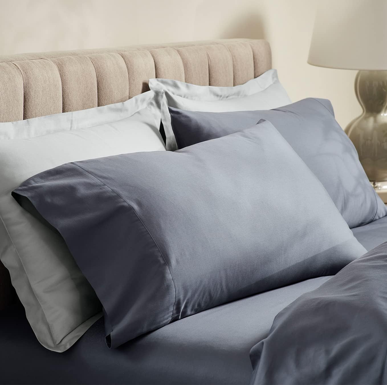 BOLL BRANCH Percale Hemmed Sheet Set - Twin Mineral 100 Organic Cotton