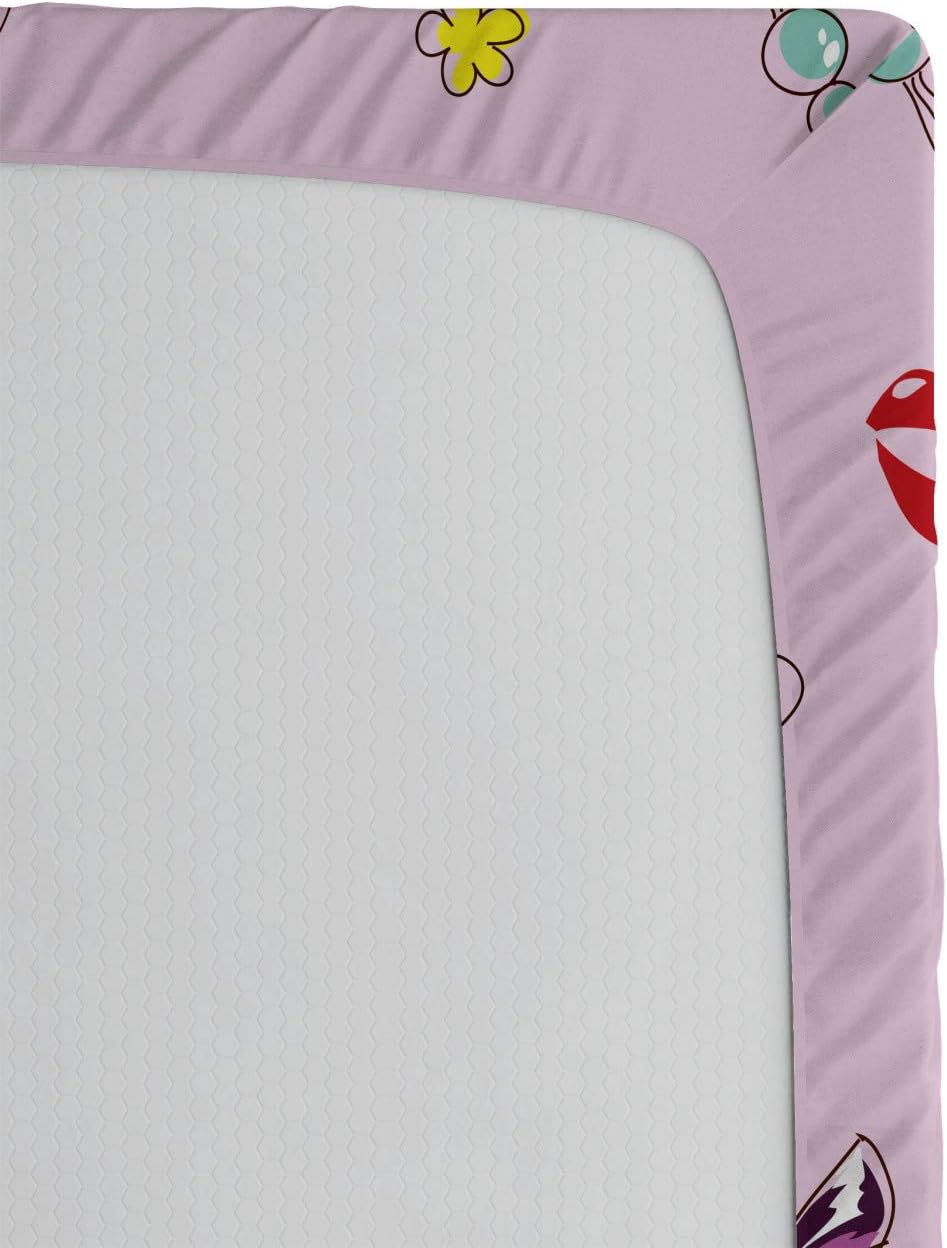Ambesonne Cartoon Sheet Set Multicolor