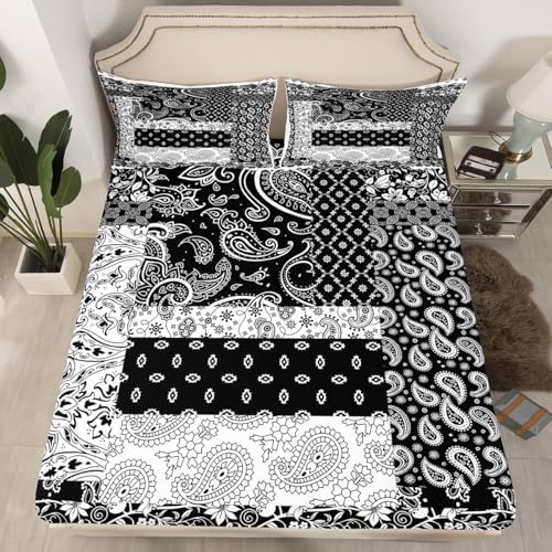 Castle Fairy Paisley Floral Fitted Sheets Twin Set 2Pcs