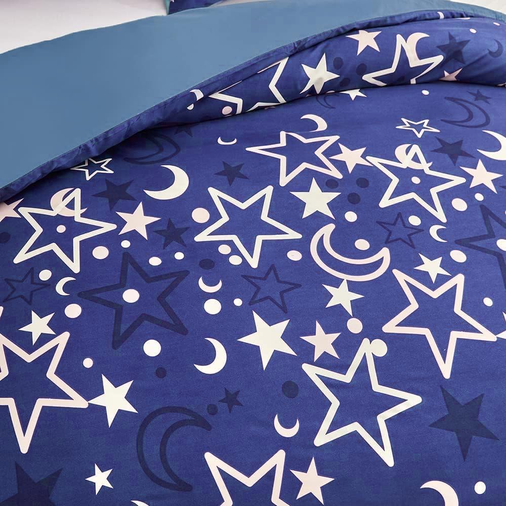 Feelyou Galaxy Glow in The Dark Duvet Cover Set