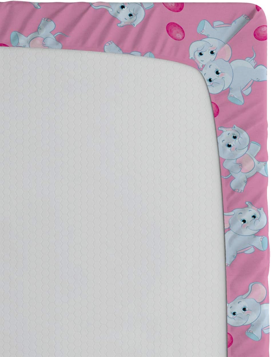 Ambesonne Animal Fitted Sheet for Kids California King Pale Blue Pink