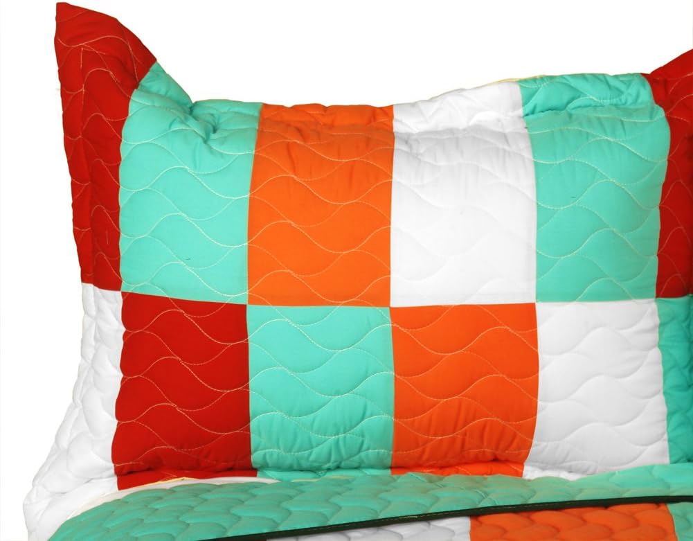 Onitiva Kaleidoscope 3PC Vermicelli Quilt Set