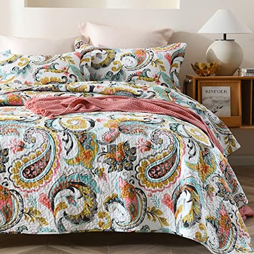VISIMISI Cotton Reversible Quilt Set King Size