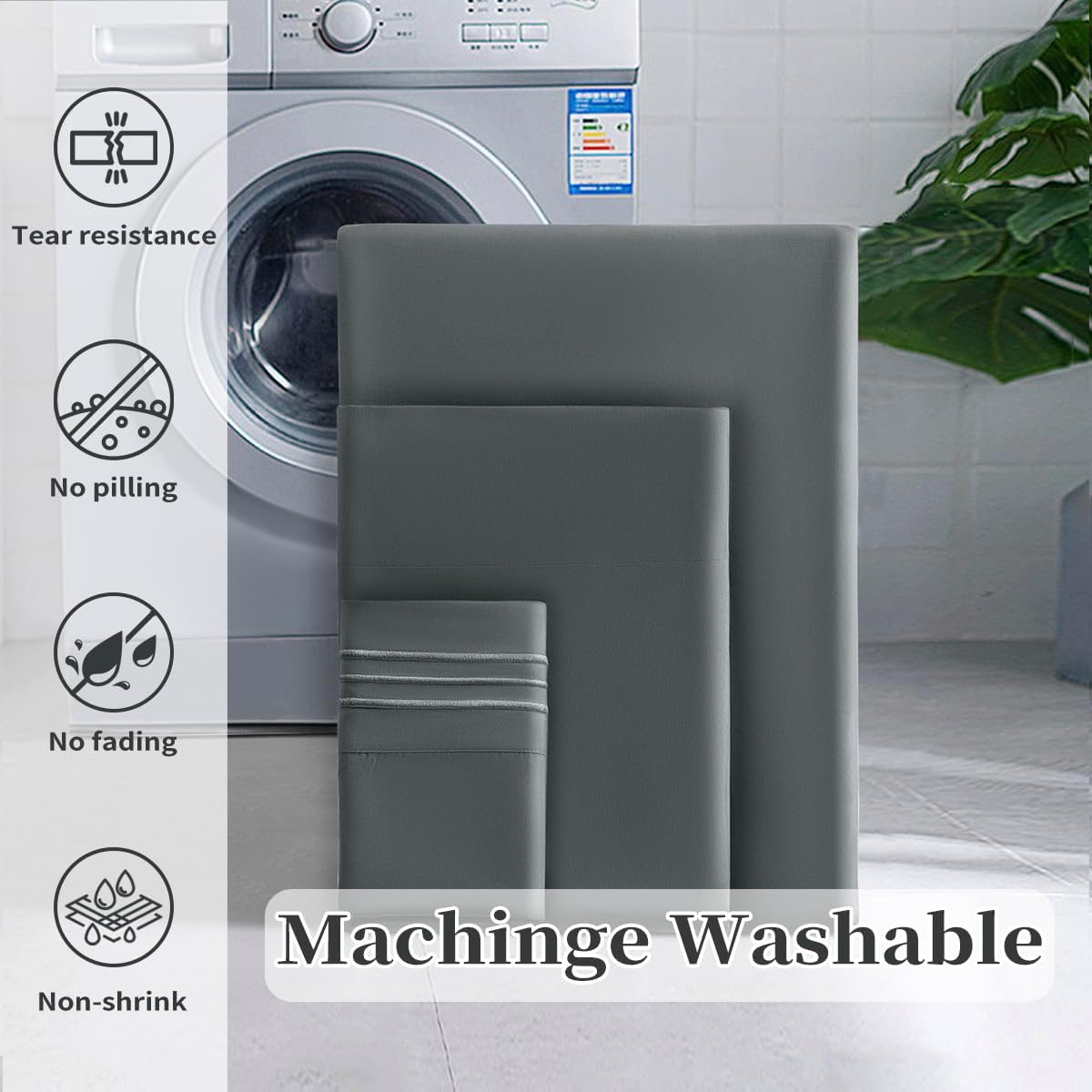 Shilucheng Sheet Set - Cooling Microfiber 1800 Thread Count