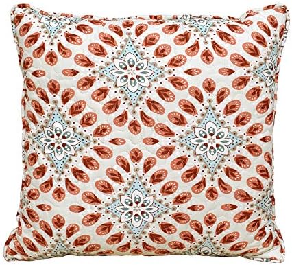 Bennington Damask Printed Microfiber Quilt Set Queen 90x90 5 Piece with Shams Pillows