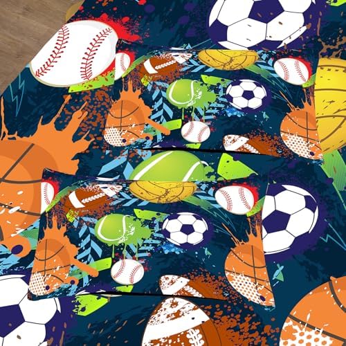 MWMWMW Boys Queen Bedding Set 5 Pcs Sports Bed in a Bag