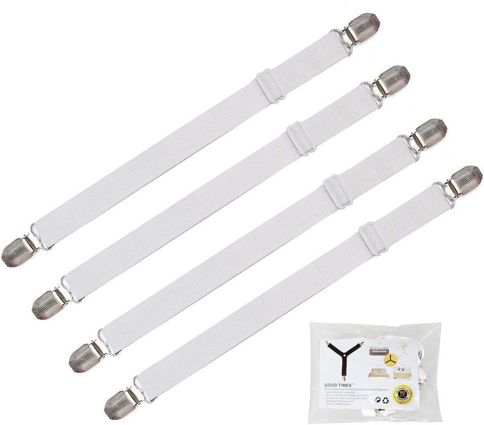 Goodtimes Adjustable Bed Sheet Clips 21-80 Heavy Duty Stretch Fasteners