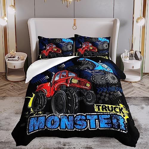 QOOMO Truck Comforter Set for Kids Twin Size