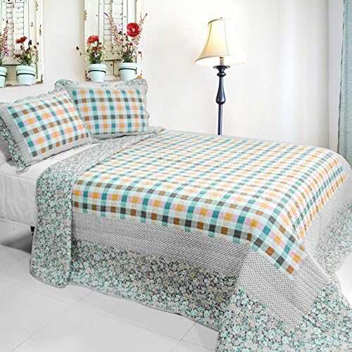 Blancho Bedding Nice Jane 3PC Cotton Quilt Set 1