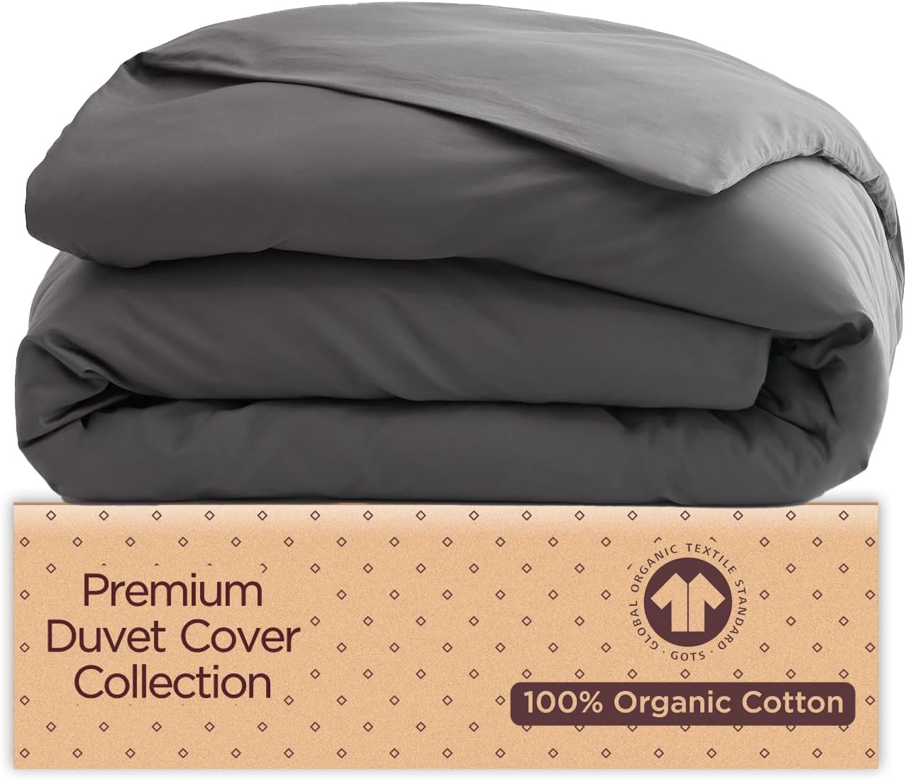 Tissaj Organic Cotton Duvet Cover Smoke Grey