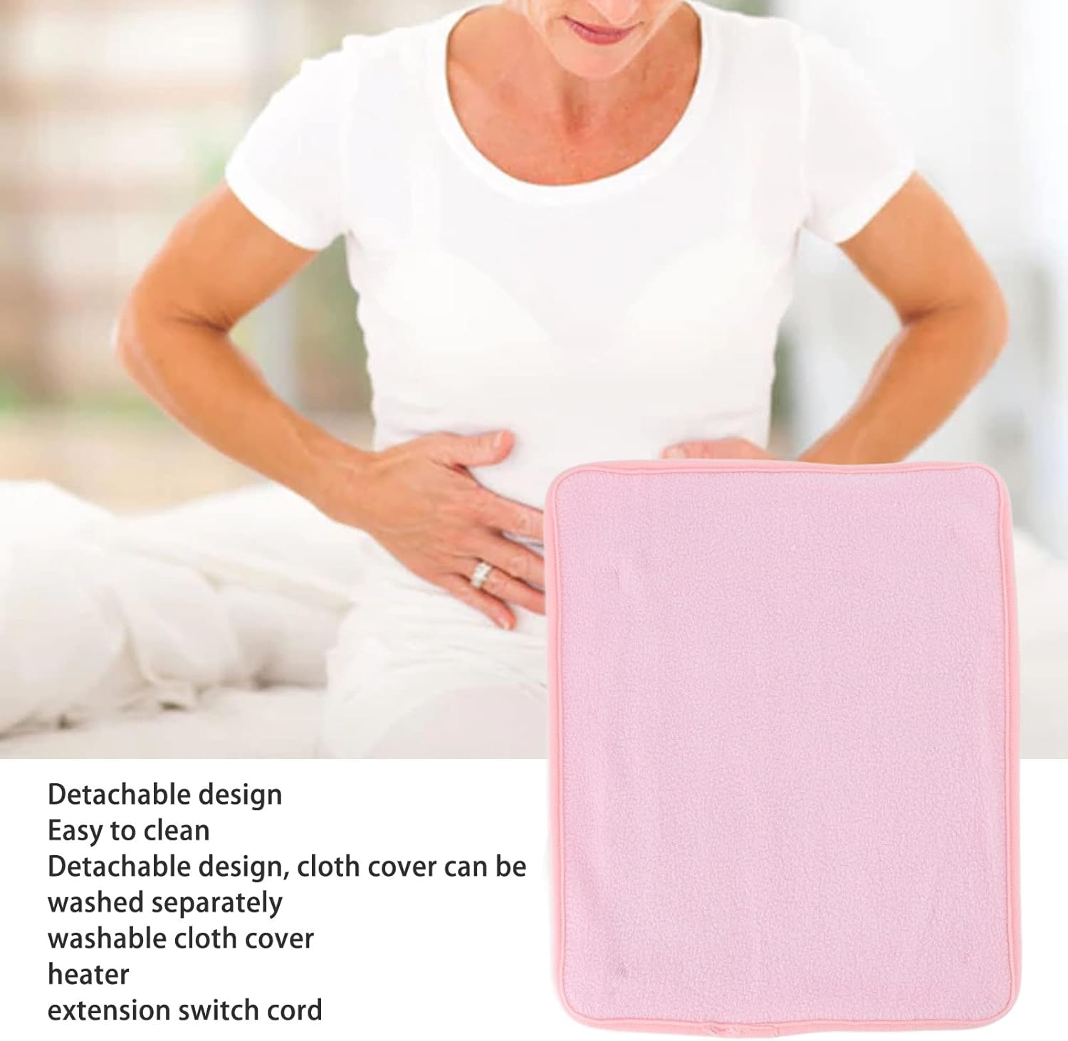 WOOXGEHM Heated Electric Blanket with Shoulder Neck Leg Waist Heating and USB Control