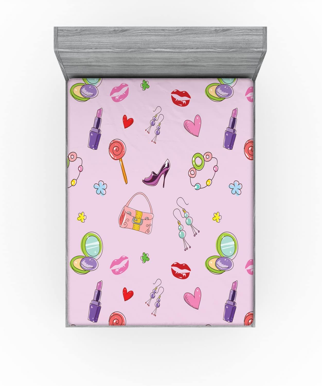 Ambesonne Cartoon Sheet Set Multicolor