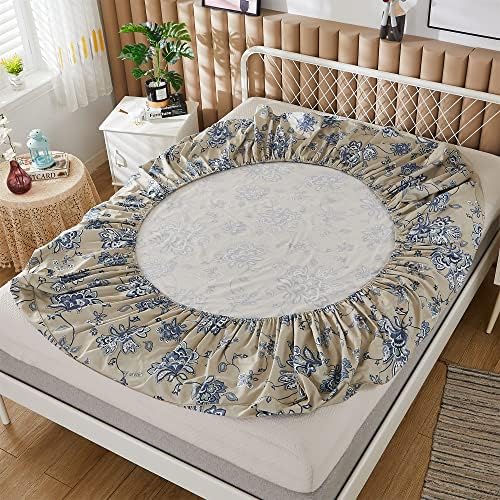 ABREEZE Girls Paisley Printed Bed Sheet Set CalKing Size 4 Piece
