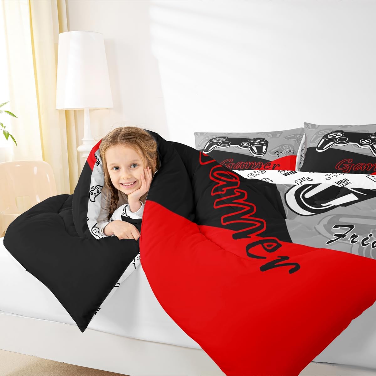 Feelyou Gamer Comforter Set for Boys Teens