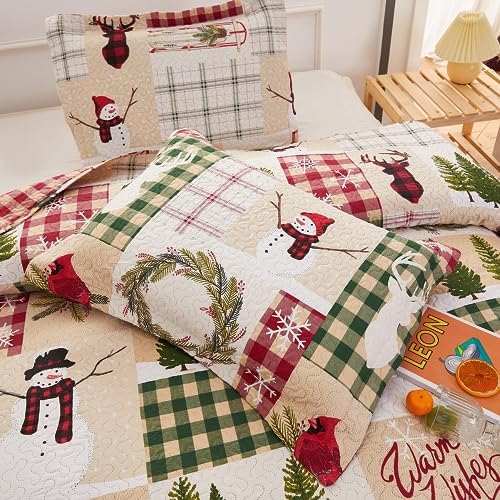 Jessy Home Christmas Quilt Set Twin Size