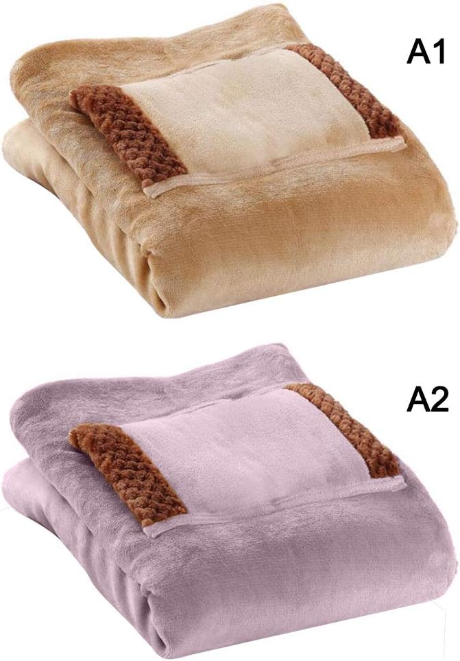 Firlar USB Flannel Heated Blanket with Hand Pocket 24x32 Inch