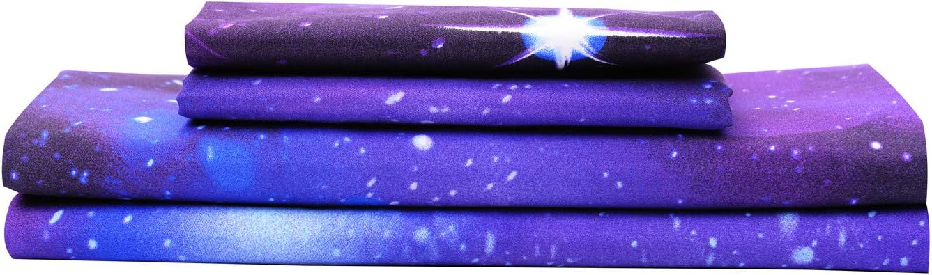 Galaxy Outer Space Sheet Set 3 pcs Purple Twin