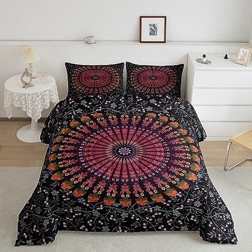 Feelyou Boho Mandala Comforter Set Twin Size