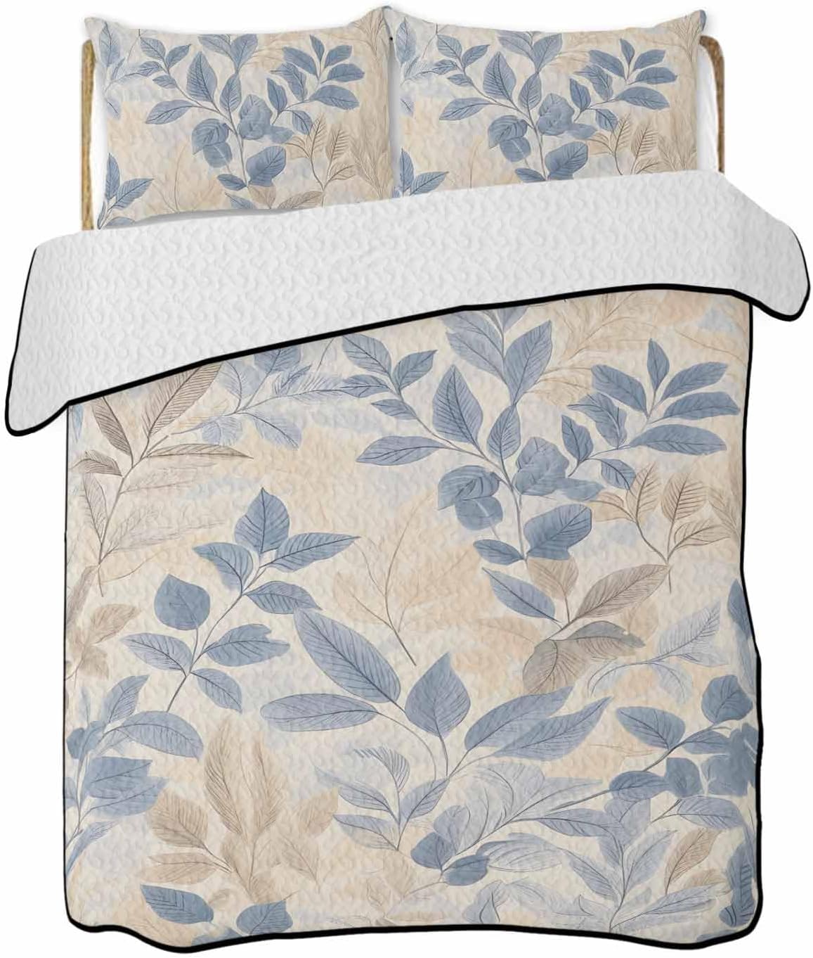Chucoco Twin XL Quilt Set with 2 Pillow Shams 1