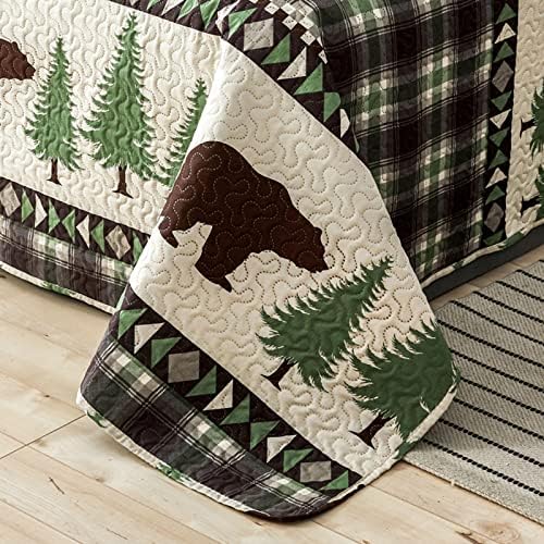 CHESITY Lodge Quilt Set Twin Size 3 Piece