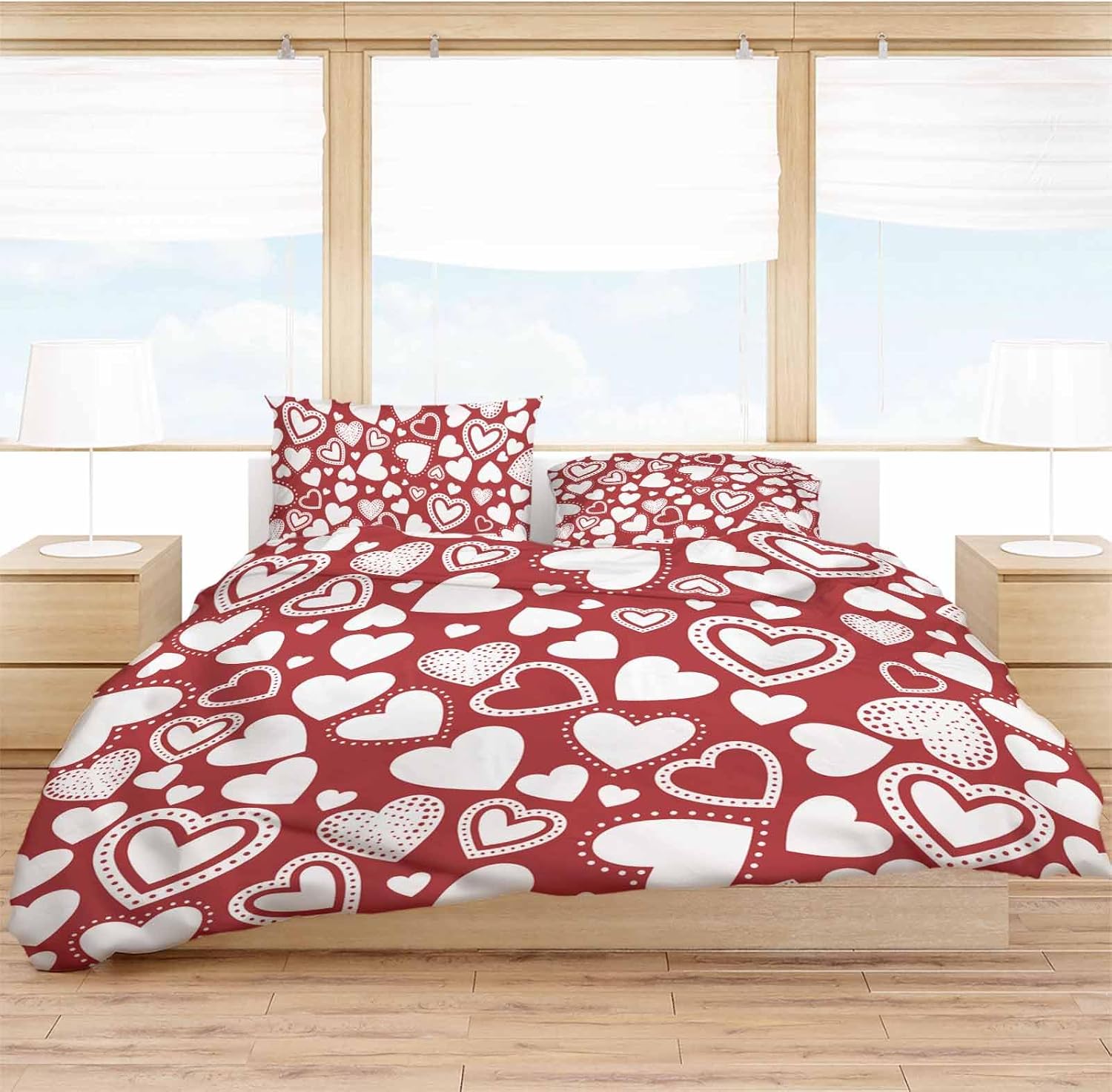 ZOE GARDEN Valentines Bed Duvet Cover Set