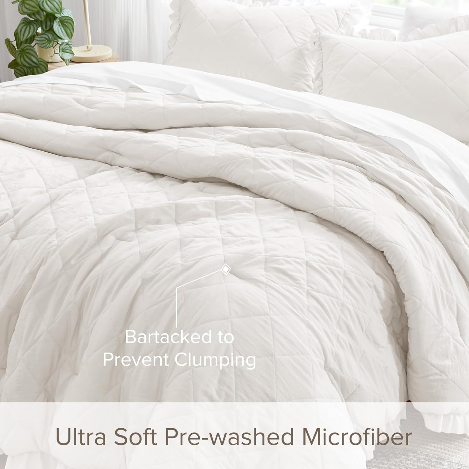 Comfort Spaces Twin Comforter Set with Ruffle