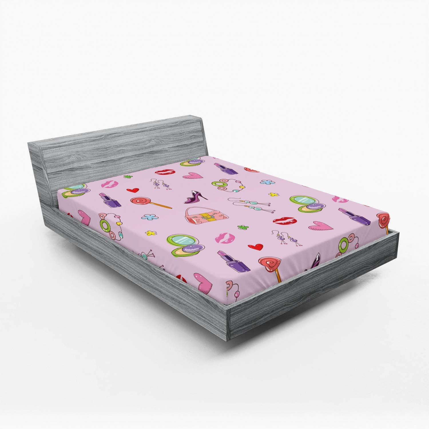 Ambesonne Cartoon Sheet Set Multicolor