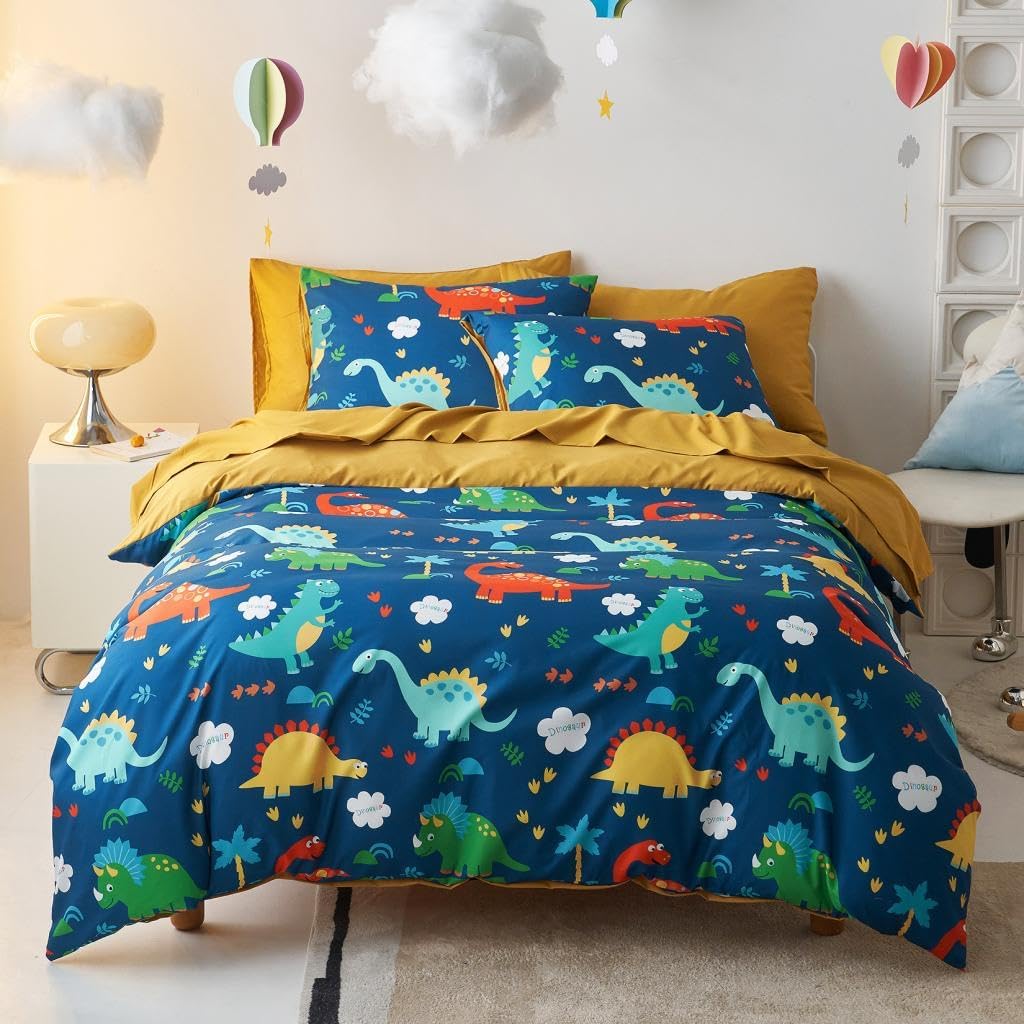 Wake In Cloud Dinosaur Bedding Set for Boys Twin Size