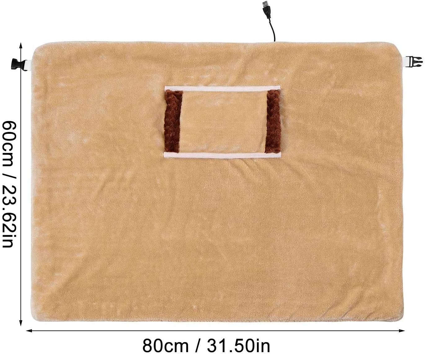 Electric Heated Throw Blanket Portable Temperature Regulating for Bed and Chair
