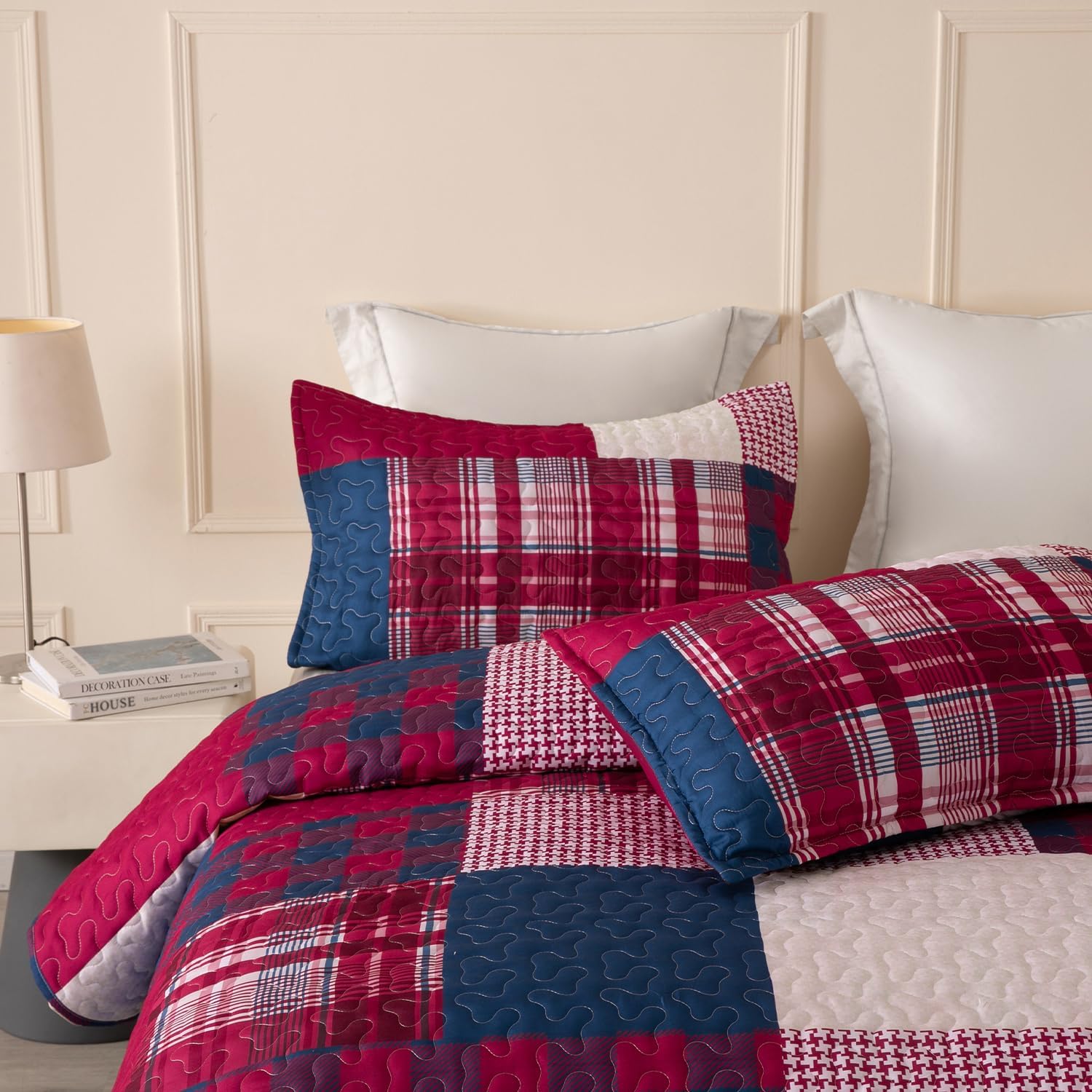 DURLENGEN Boho Quilt Set King 3Pcs