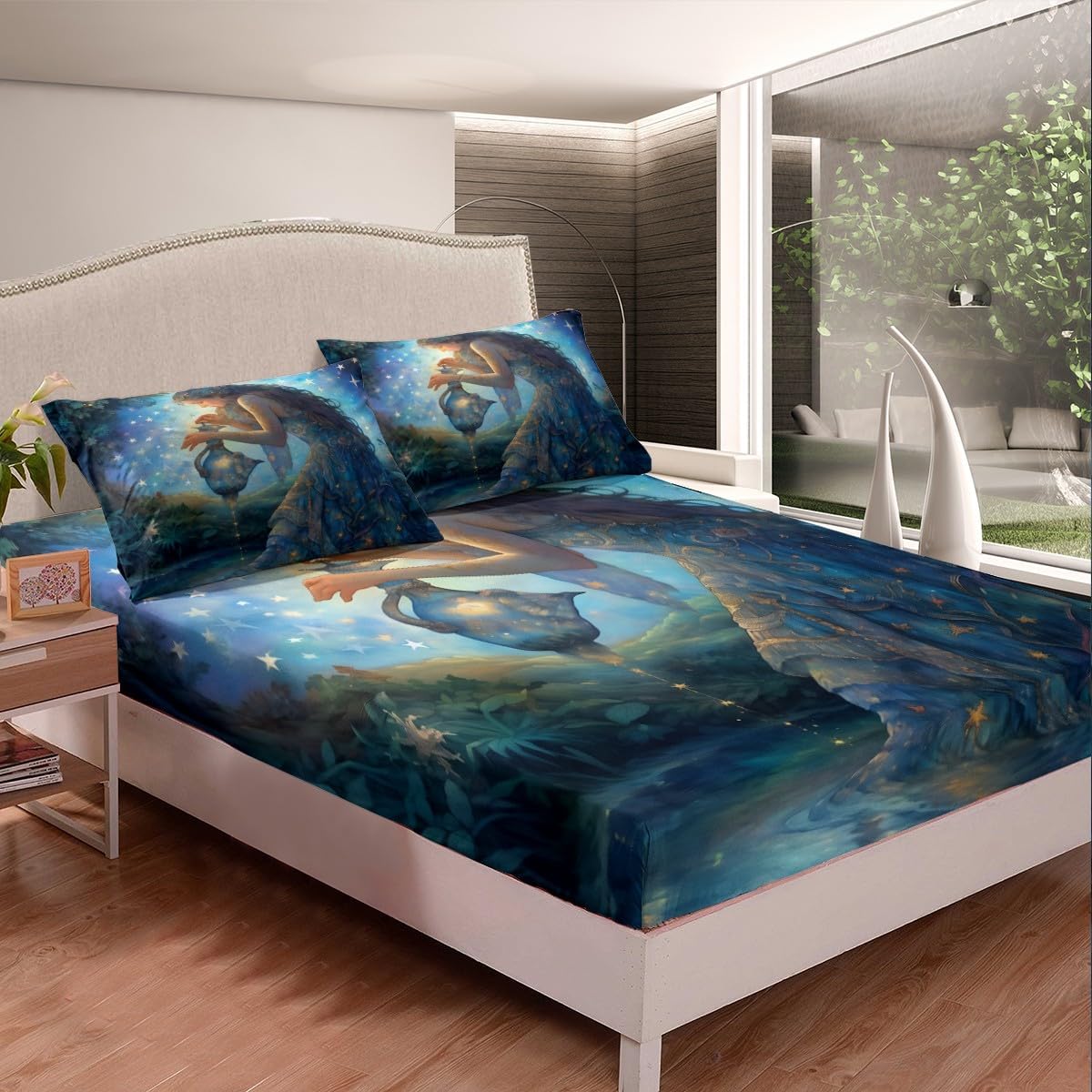 Erosebridal Starry Sky Sheet Set Full Size 4 Pcs