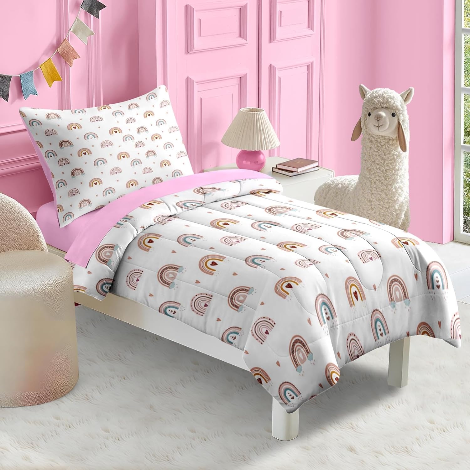 Nesker 4 Pcs Comforter Set Toddler Size