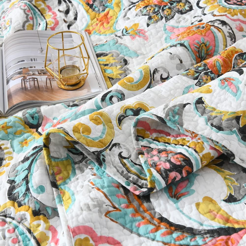 Autumn Dream Cotton Quilt Set 3 Piece Reversible