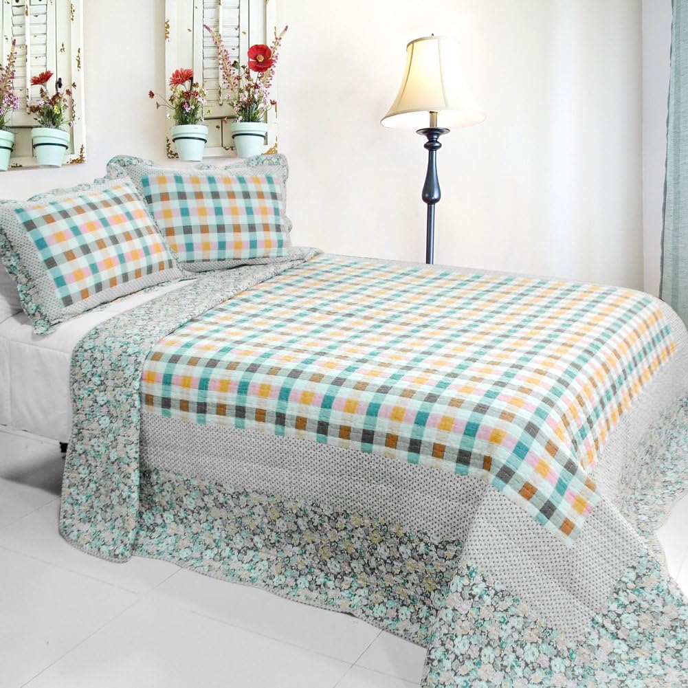 Blancho Bedding Nice Jane 3PC Cotton Quilt Set 1