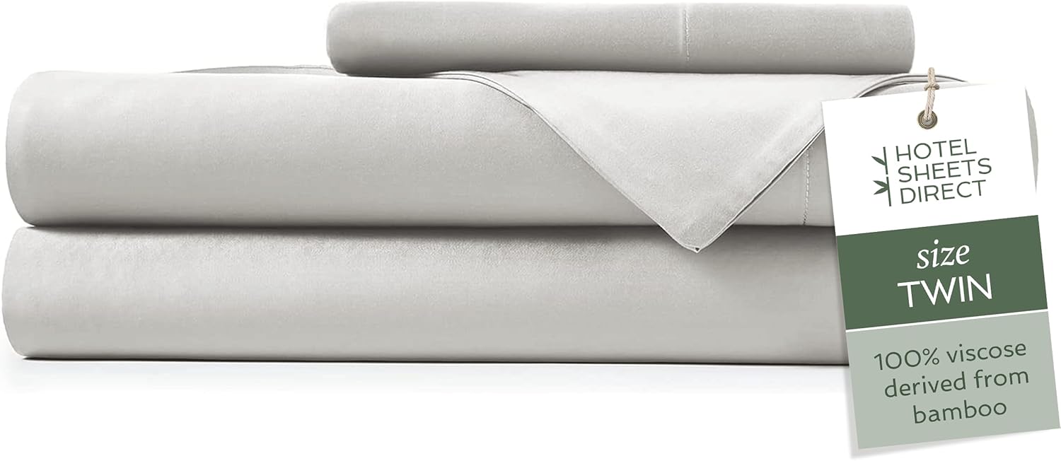 Hotel Sheets Direct 3 Piece Twin Size Bamboo Sheet Set