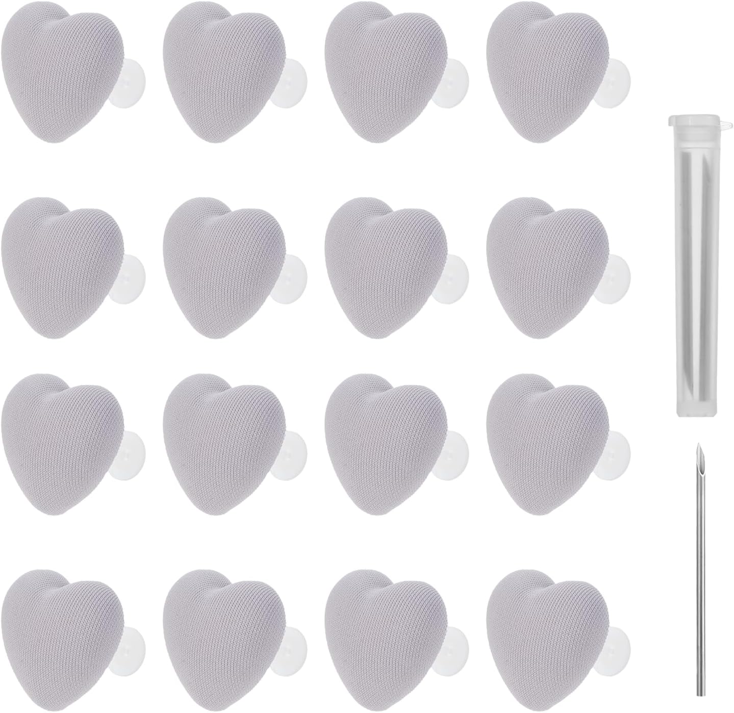 16Pcs Heart-Shaped Duvet Clips with Pins for Bedding and Curtains