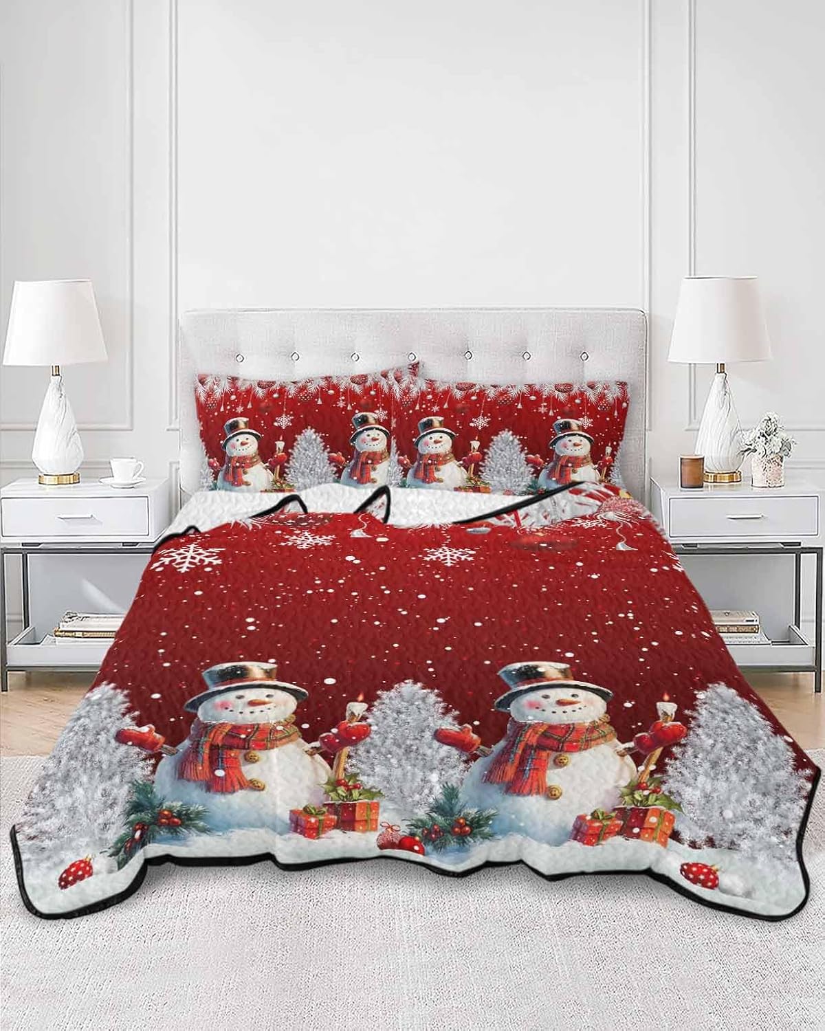 Chucoco Twin XL Quilt Bedding Set with 2 Pillow Shams 1