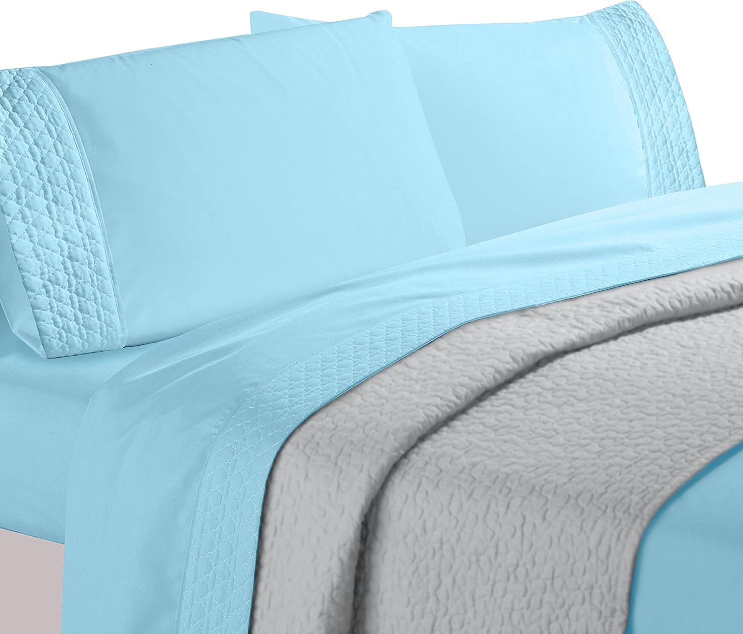 Elegant Comfort 4-Piece Quilted Bed Sheet Set
